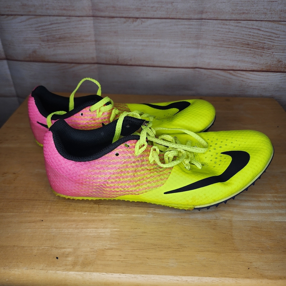 Adult Track Shoes - Neon Yellow and Pink